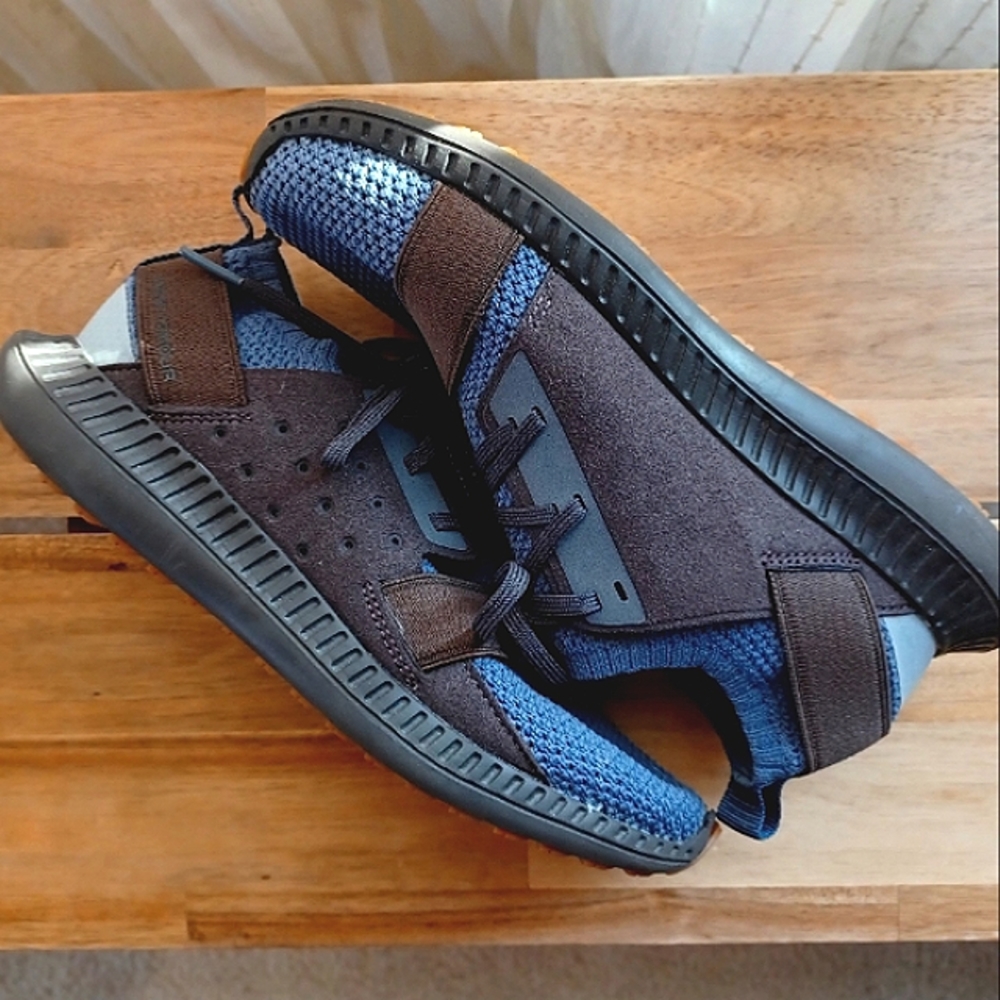 Under Armour Threadborne Shift Apollo Knit Sneakers GreyBlue/Brown Size 4.5Y